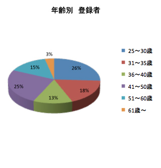 2012年度 年齢別 登録者