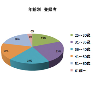 2013年度 年齢別 登録者